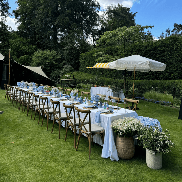 Long dinner table.